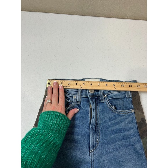 McGuire Womens Ibiza Jeans Size 24 Army Doll Damn Fine High Rise Camo Striped - Picture 12 of 16